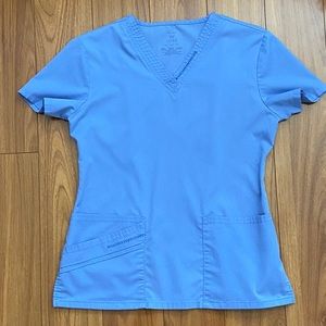 Cherokee Luxe Ciel Blue Scrub Set in X-Small